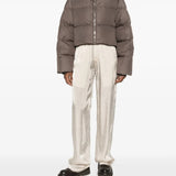 Brown jackets, full body view