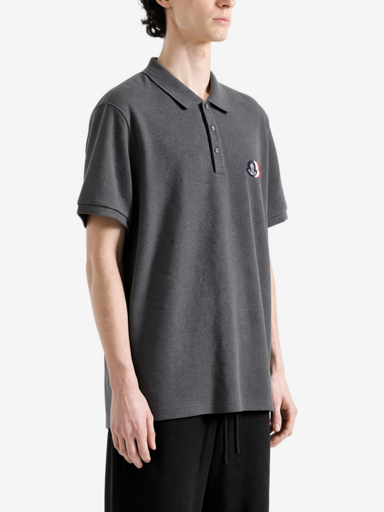 Grey t-shirt worn by a person, showing the t-shirt fit
