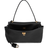 Close up of black bag,showing texture of the  fabric