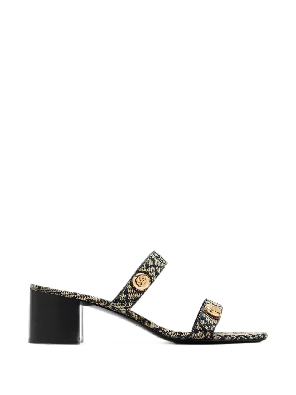 Navy shoes, side view