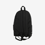 Black backpack, back view