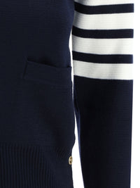 THOM BROWNE - Women Milano Fine Merino Classic V-Neck Cardigan