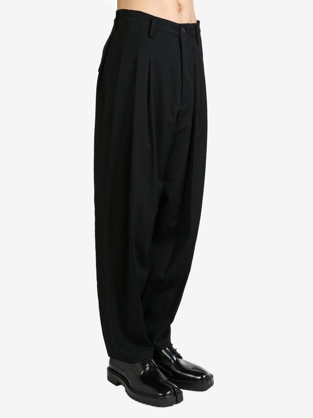 YOHJI YAMAMOTO POUR HOMME - Wool Gabardine 8Tuck Pants