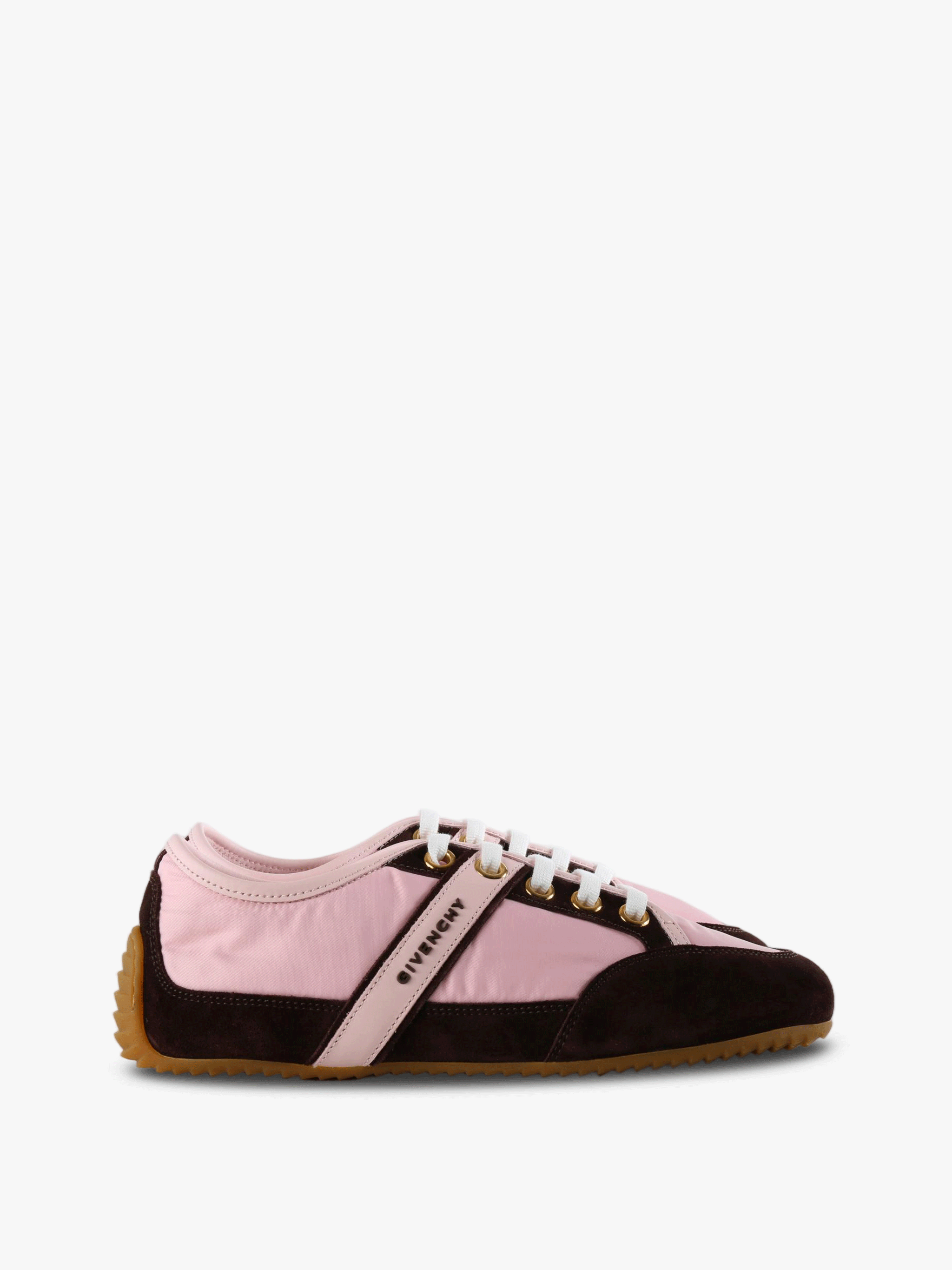 Pink shoes, side view