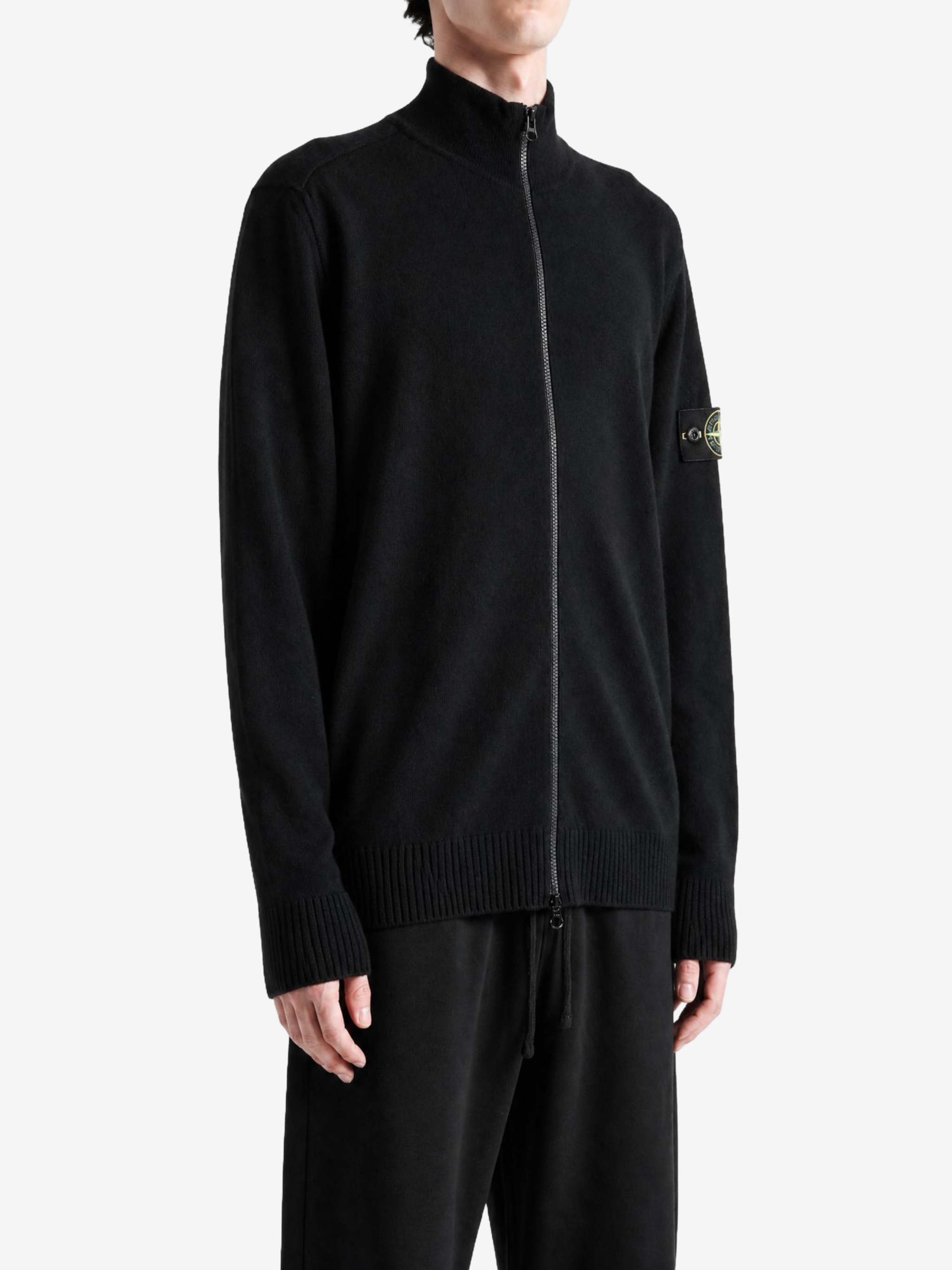 Black knitwear, front view