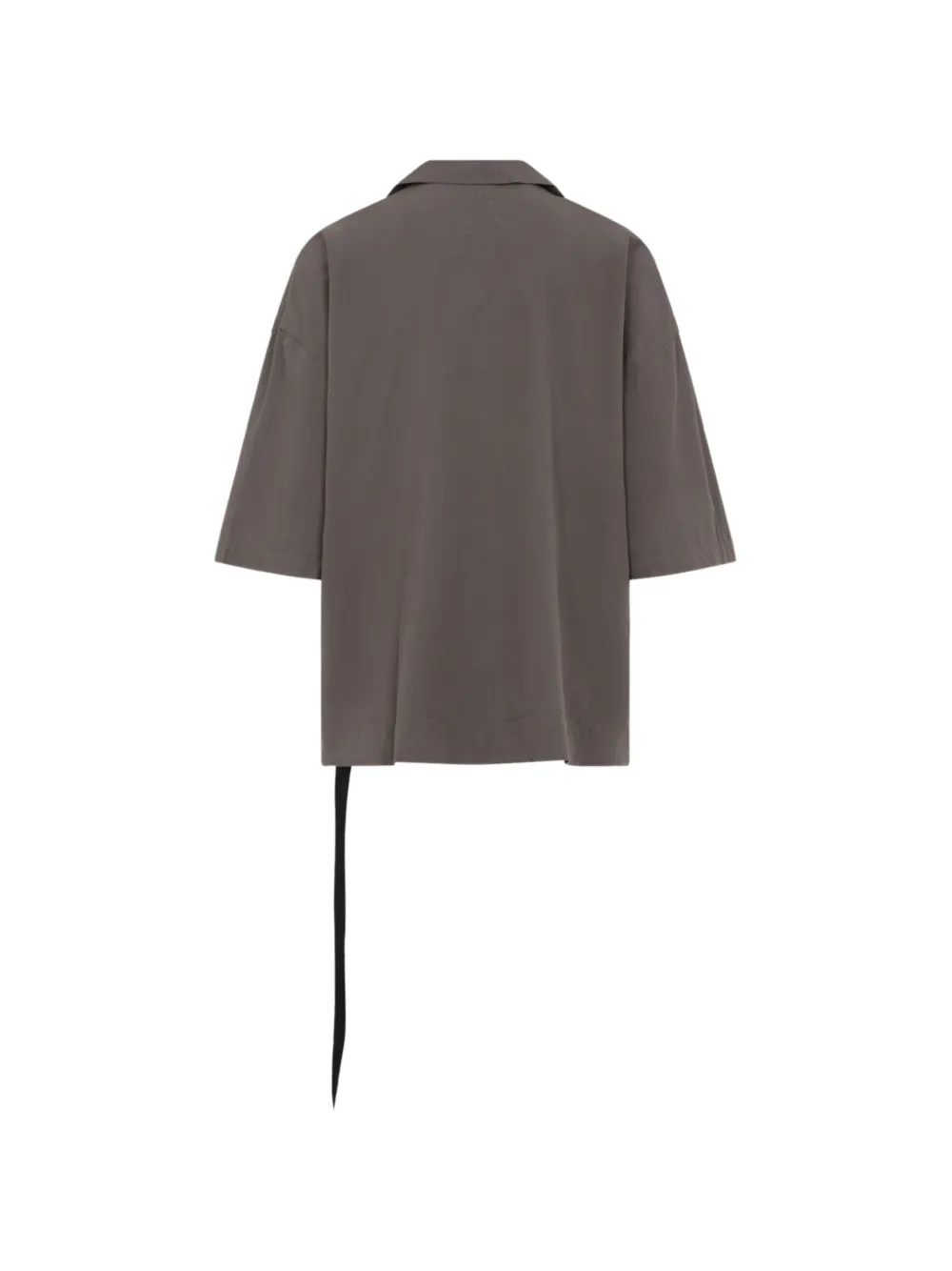 Grey shirt, back view