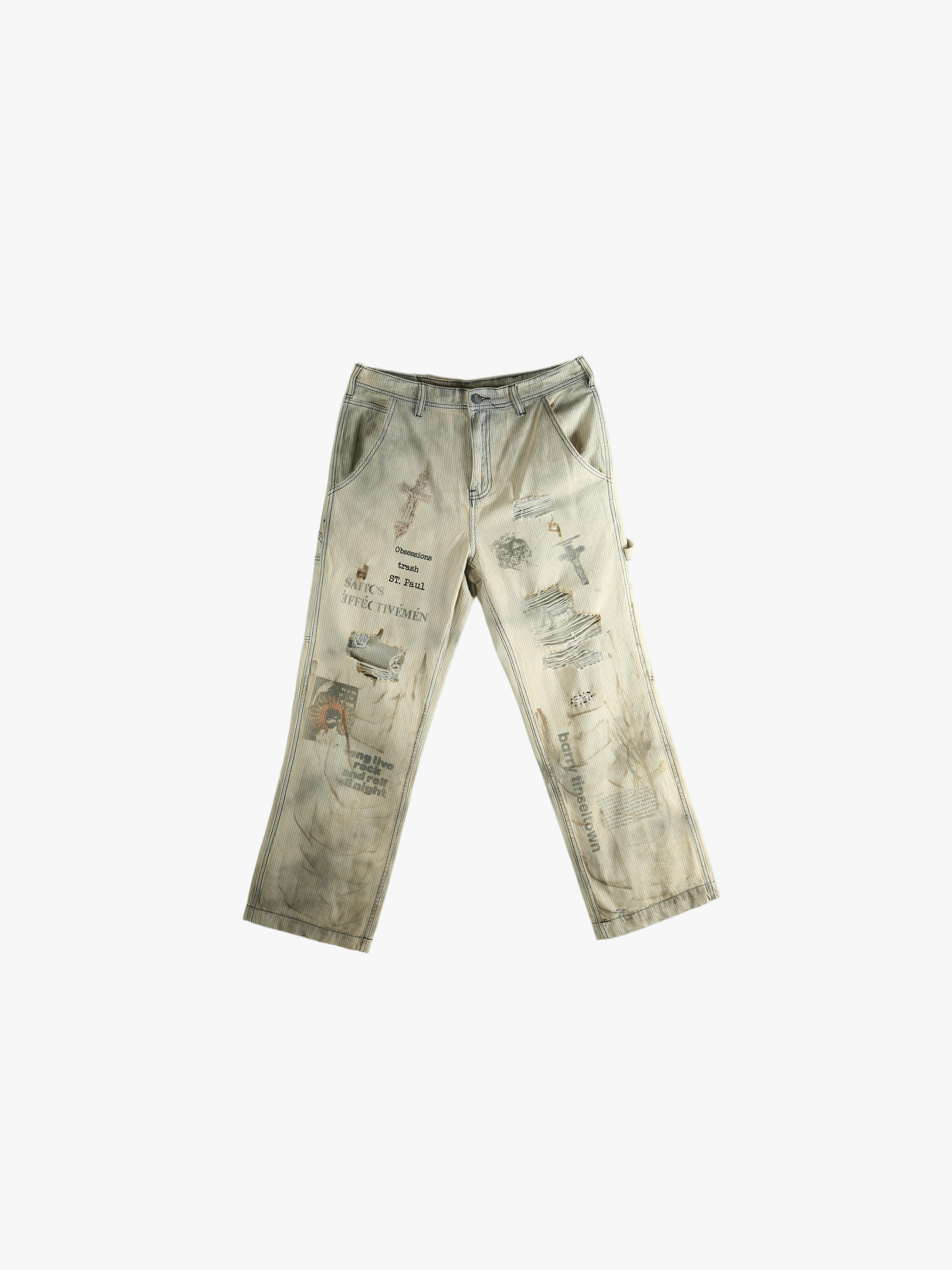 Grey pants,front view