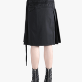 Black skirt worn by a person, showing the cotton fit