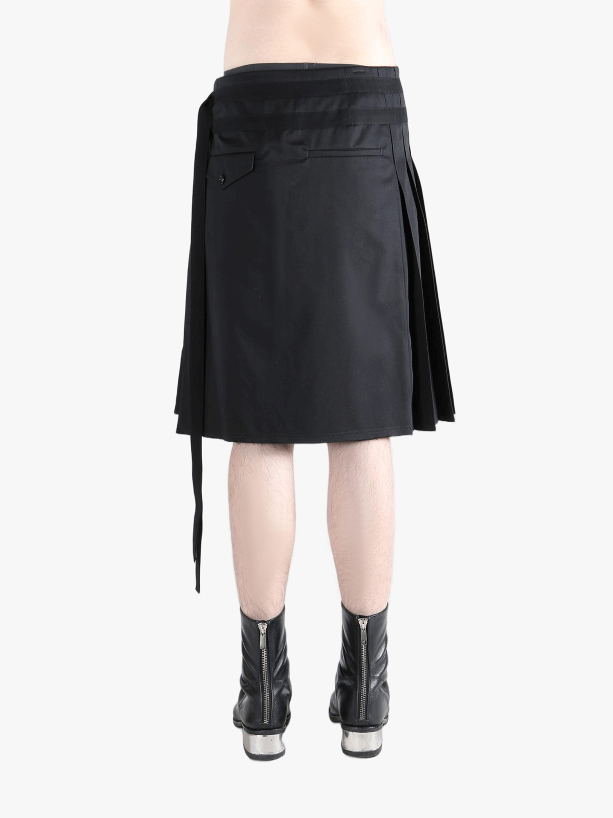 Black skirt worn by a person, showing the cotton fit