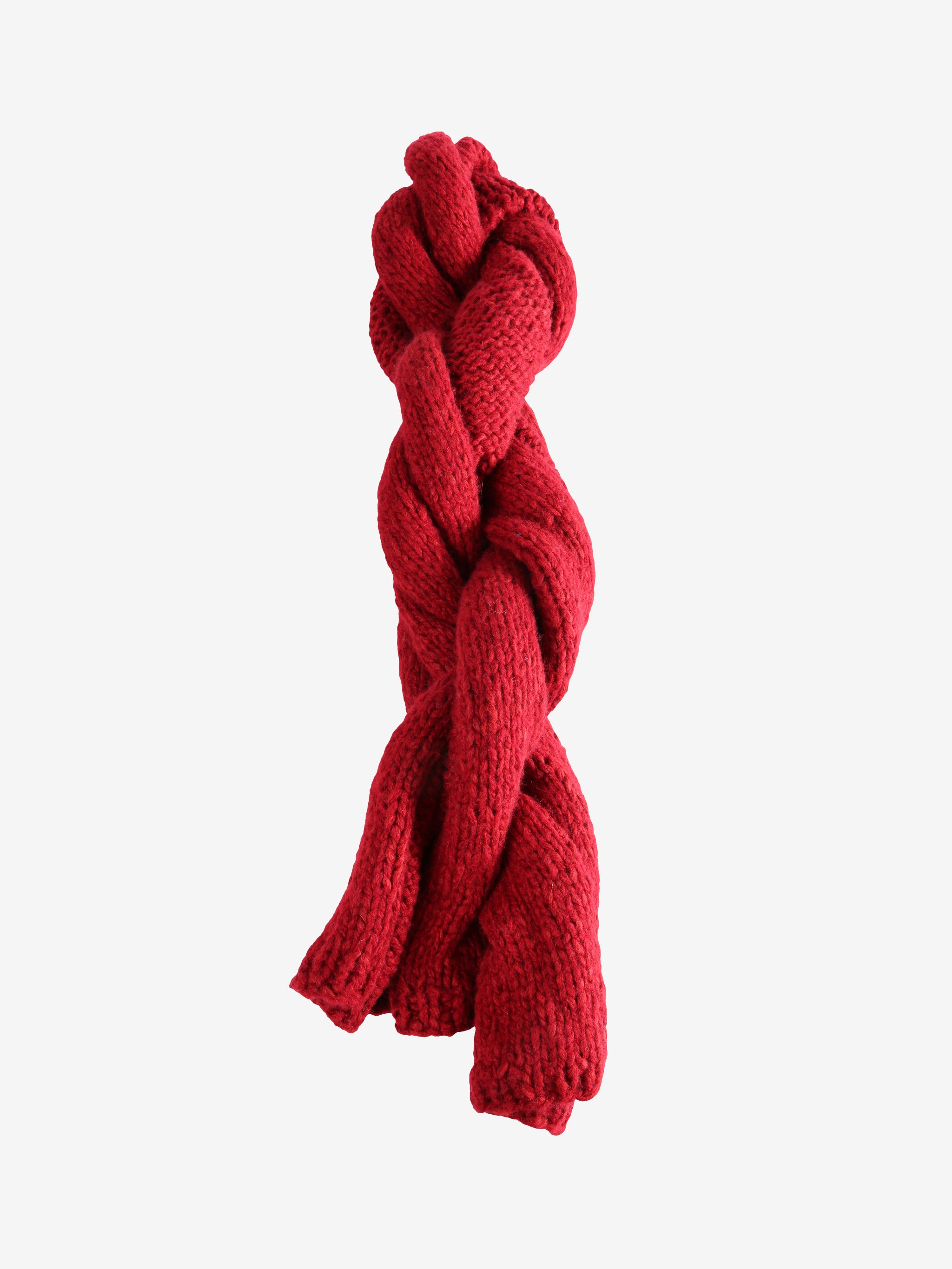 Red scarf,back view