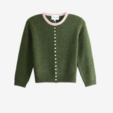 Green knitwear, front view