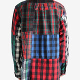 Red shirt worn by a person, showing the  shirt fit