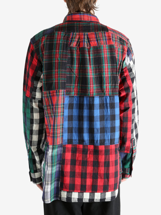 Red shirt worn by a person, showing the  shirt fit