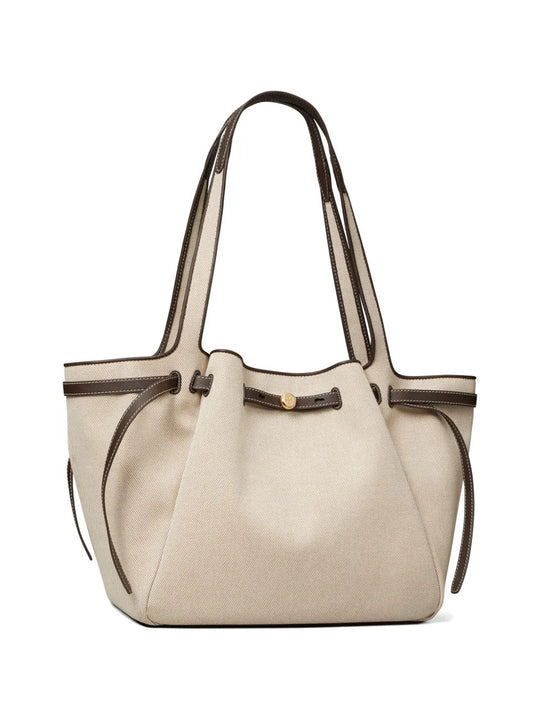 Tan bag, front view