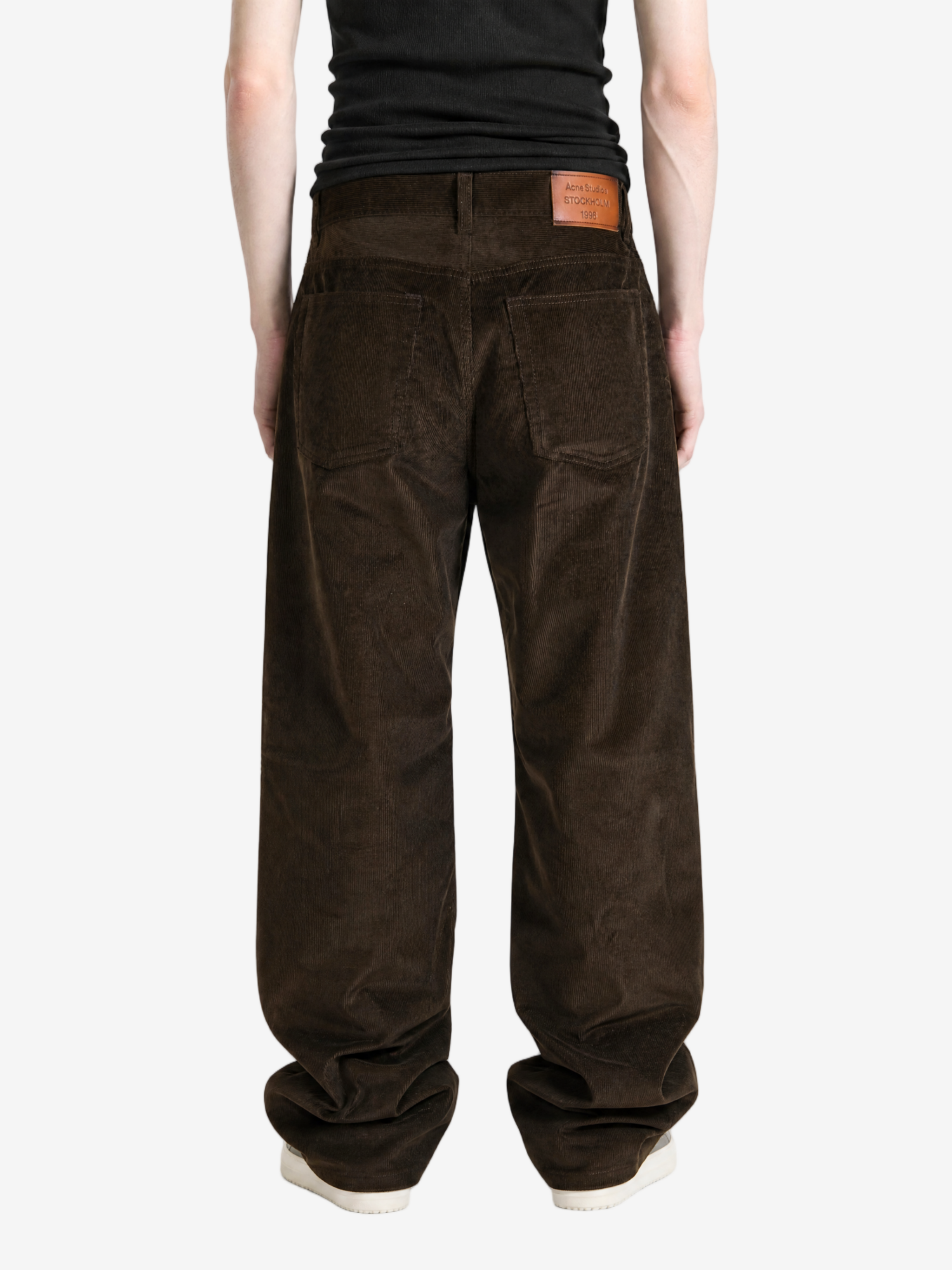 Brown jeans, full body view