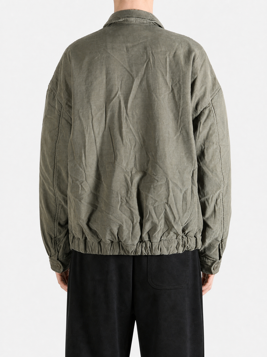 Green jacket, full body view