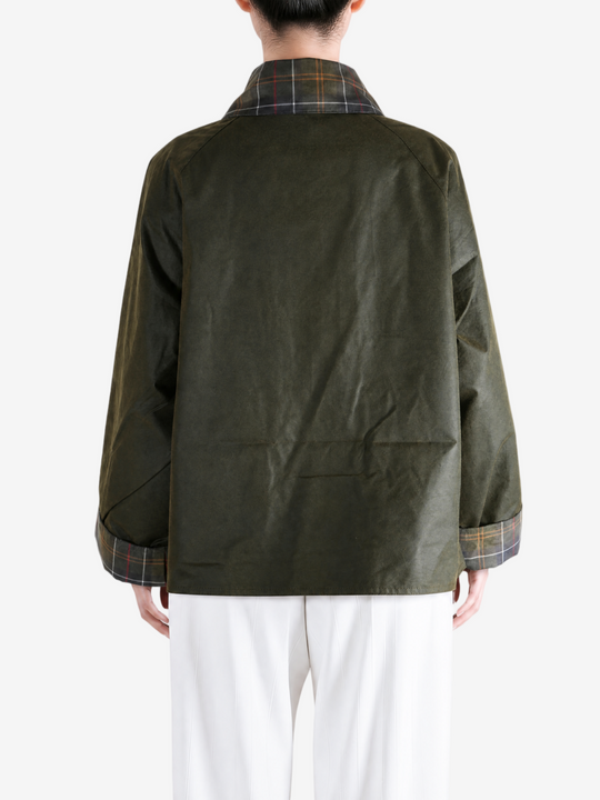 Green jacket, full body view