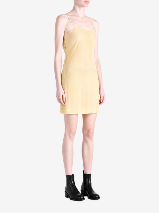 Yellow dress, full body view