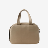 Tan bags, front view