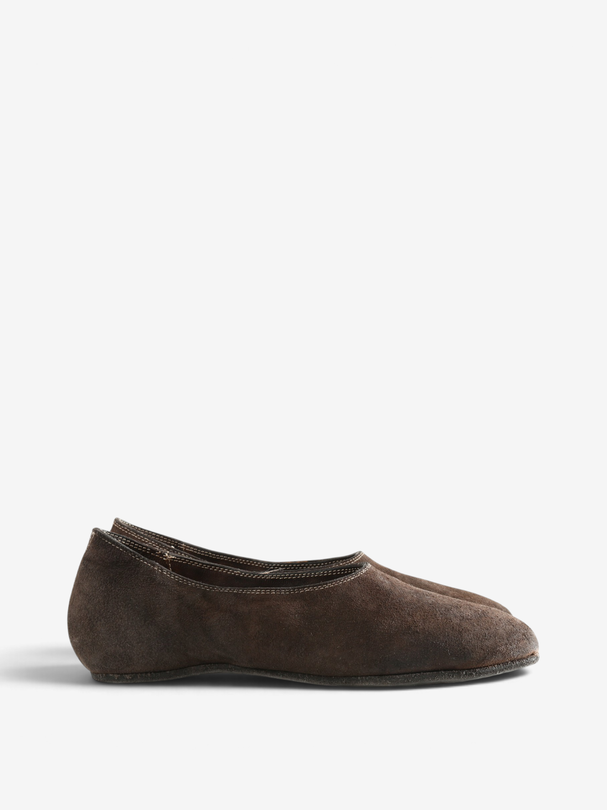 Brown shoes, side view