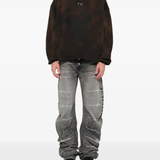 Brown hoodie, full body view