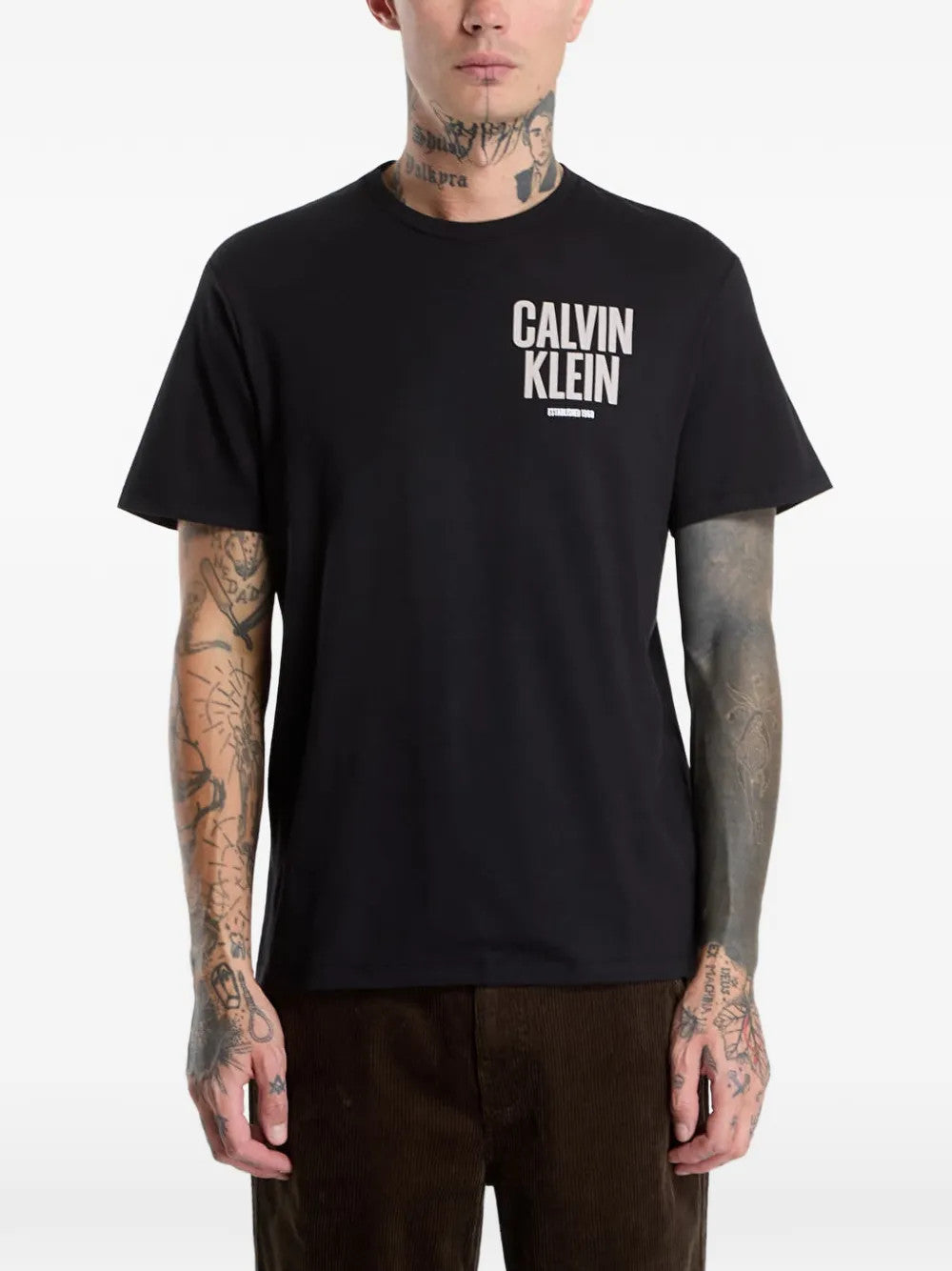 Black t-shirt, front view