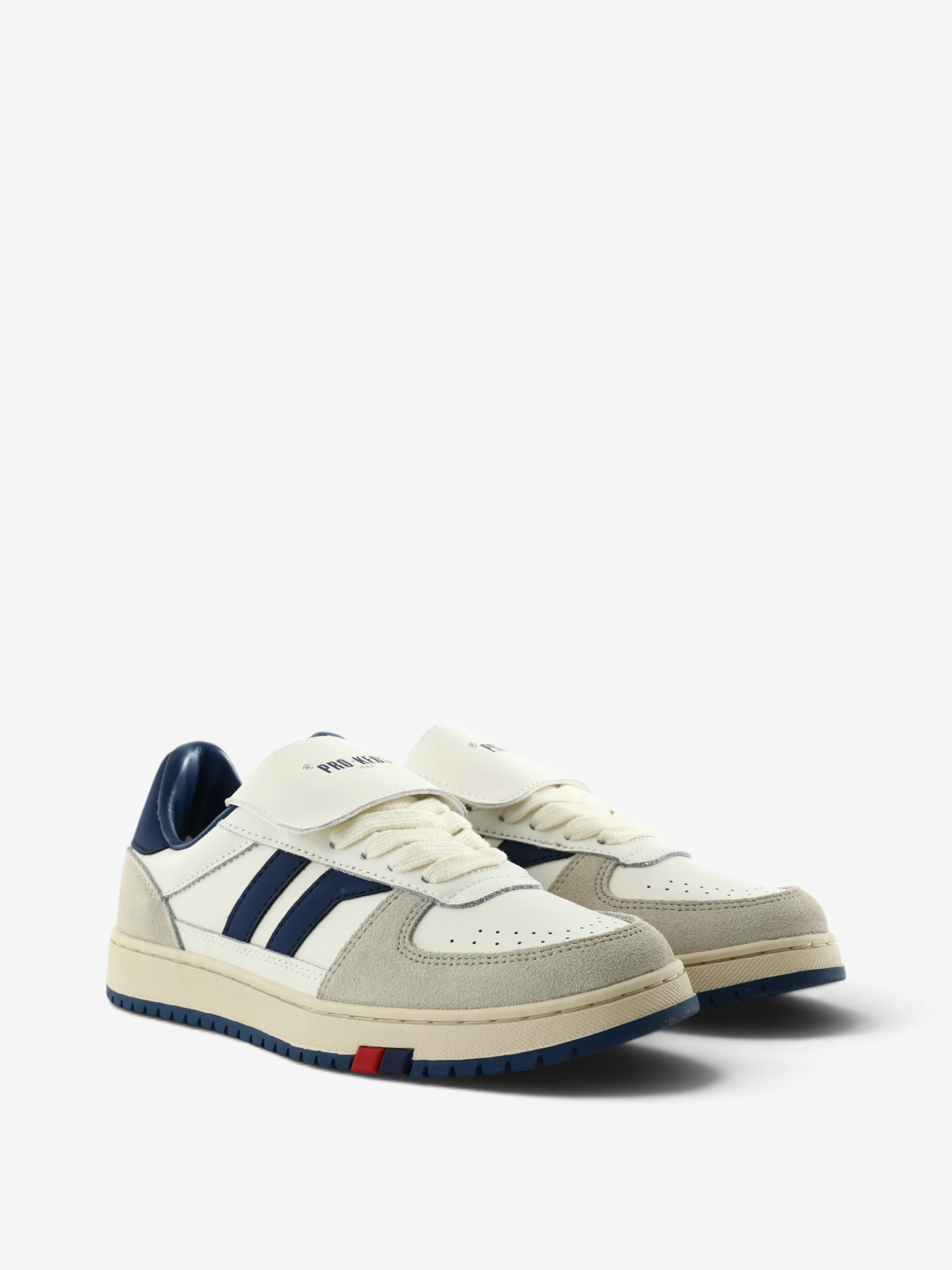Navy shoes, front view