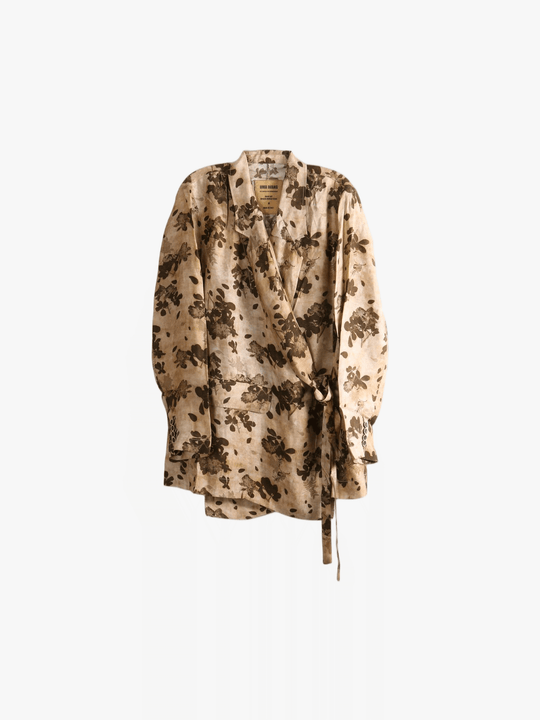 Tan jacket, front view