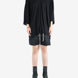 Black t-shirt, full body view