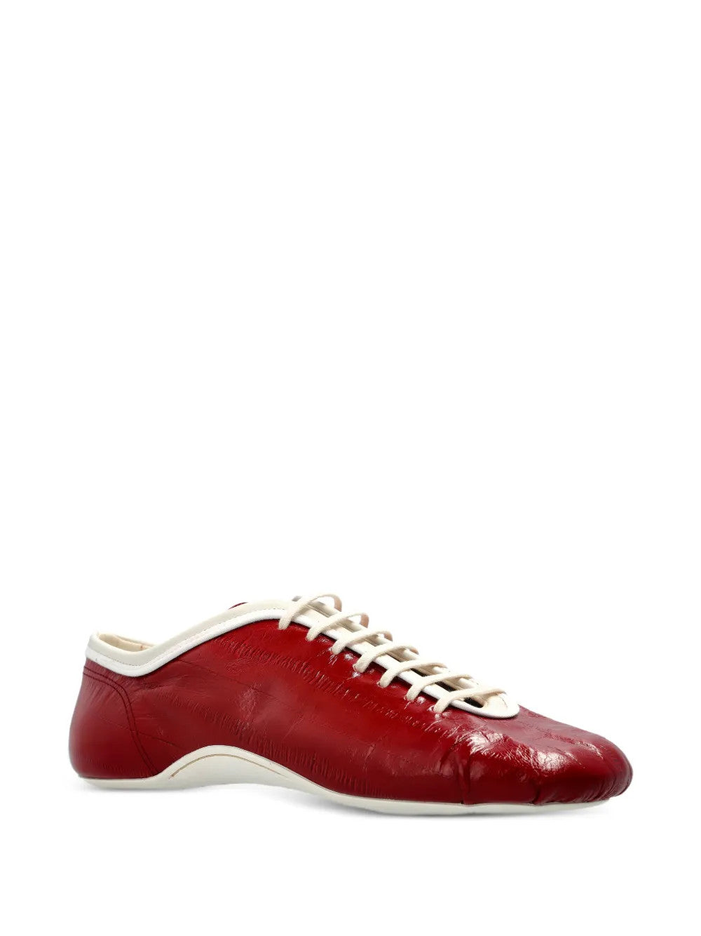 Red shoes, front view