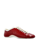 Red shoes, front view