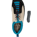 Tan sneakers, top view