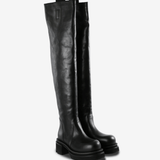 Black boots, front view