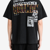 Black t-shirt, full body view