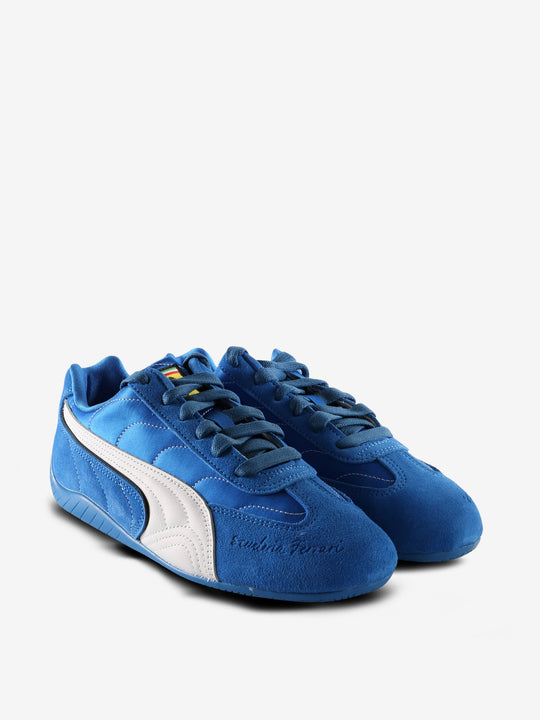 Blue sneaker, front view
