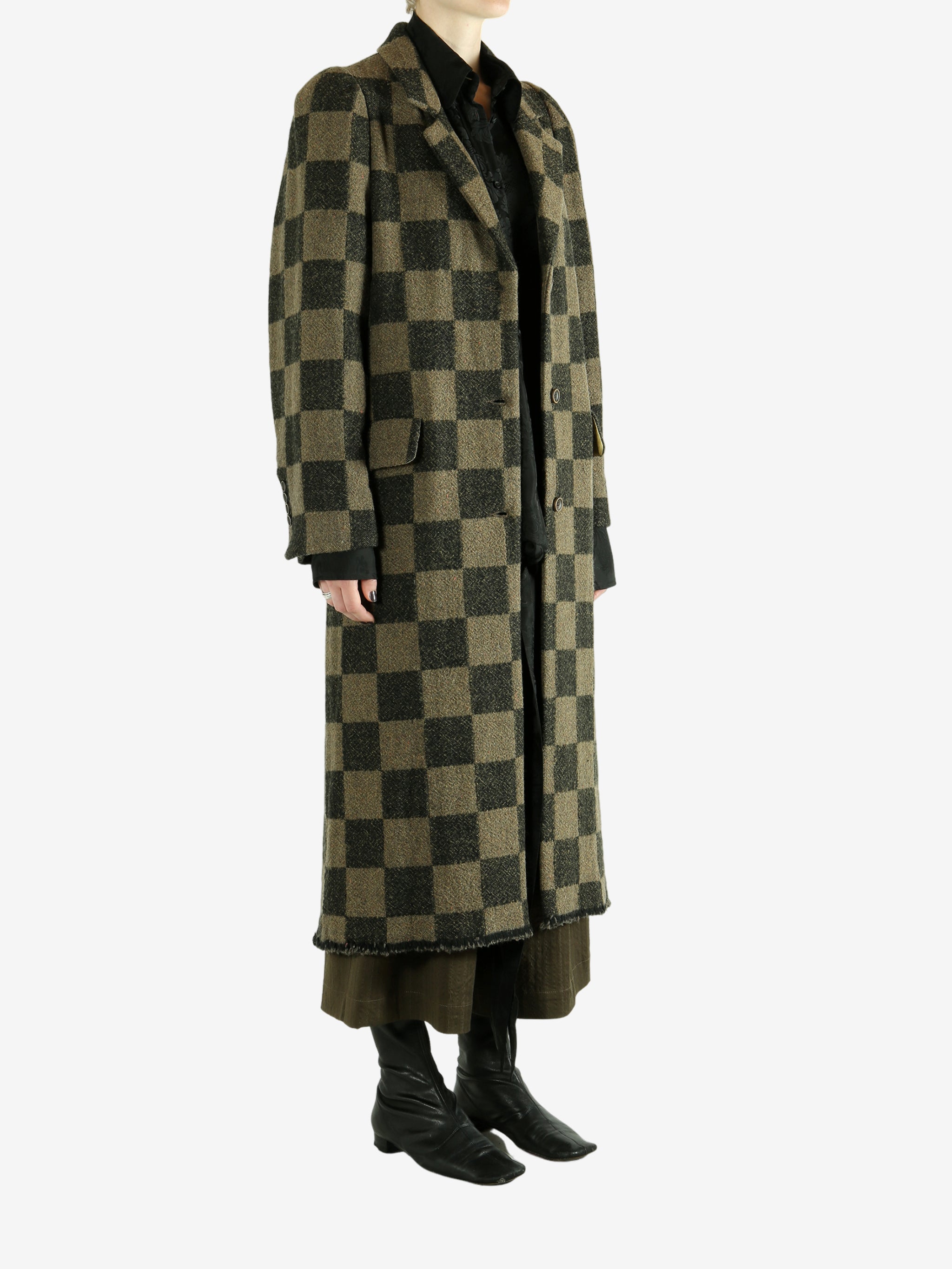 Brown coat, full body view