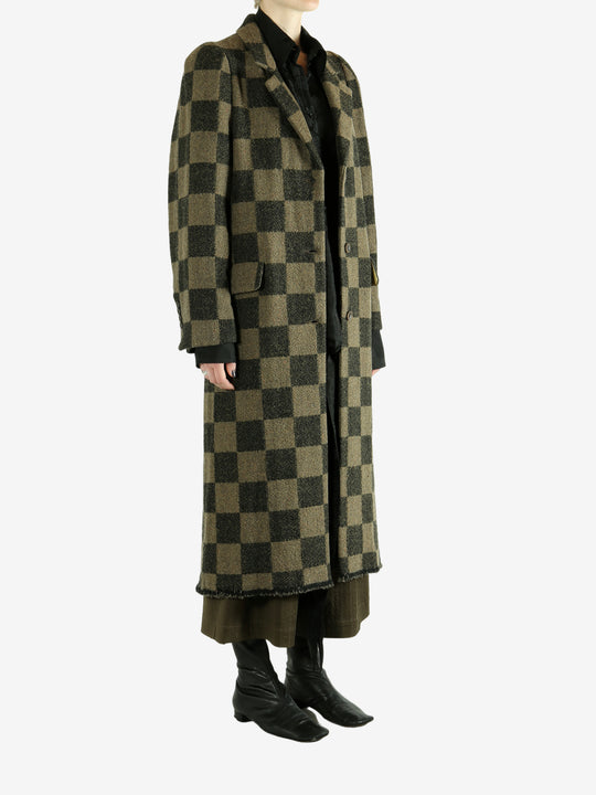 Brown coat, full body view