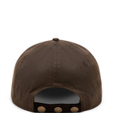 Brown hat, back view
