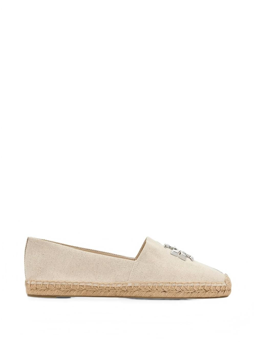 Tan shoes, side view