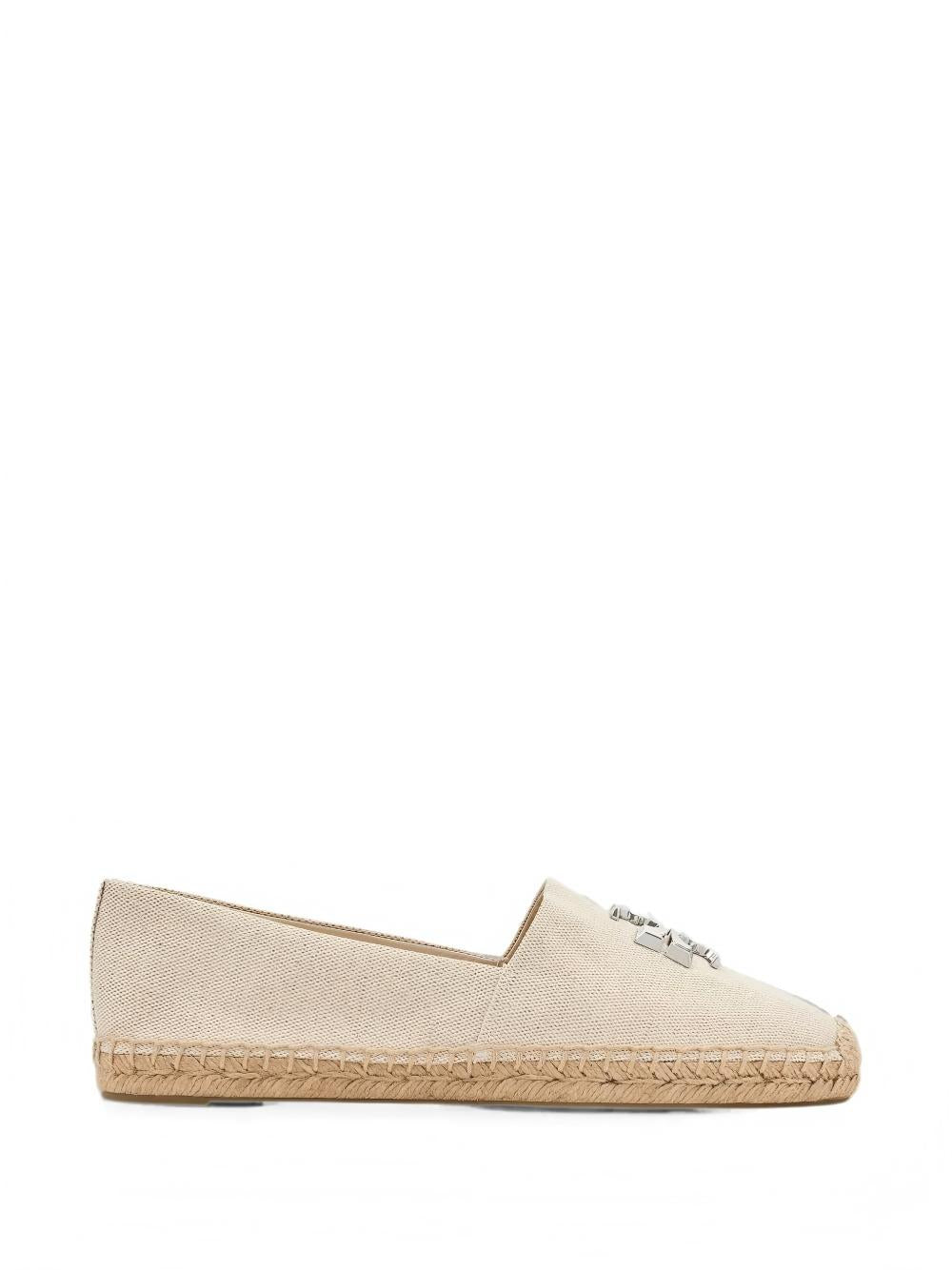 Tan shoes, side view