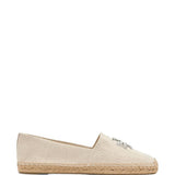 Tan shoes, side view