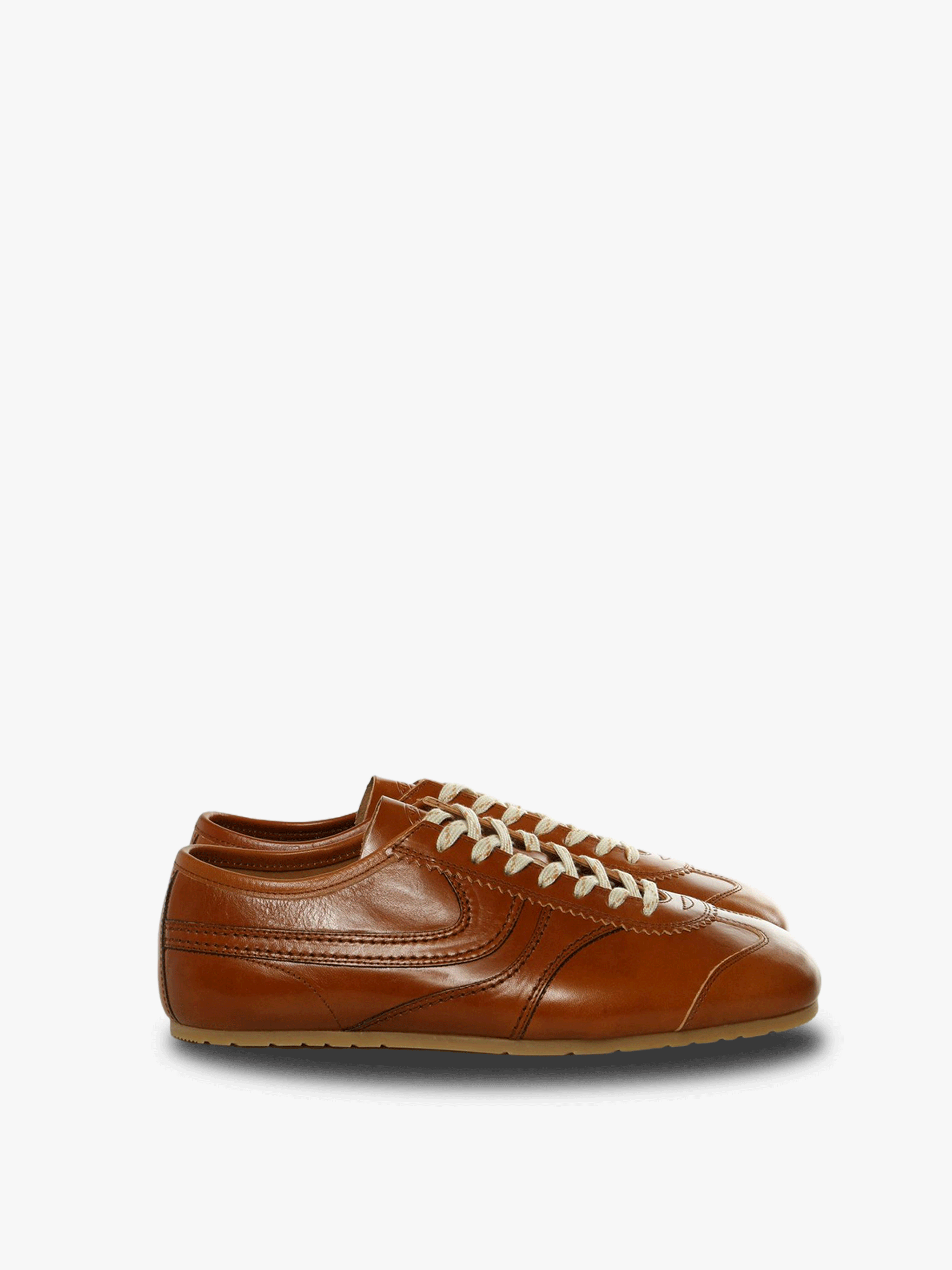 Brown shoes, front view