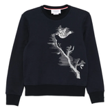 Navy sweats-hoodies, front view