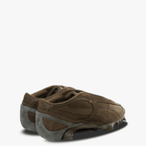 Brown sneakers, side view