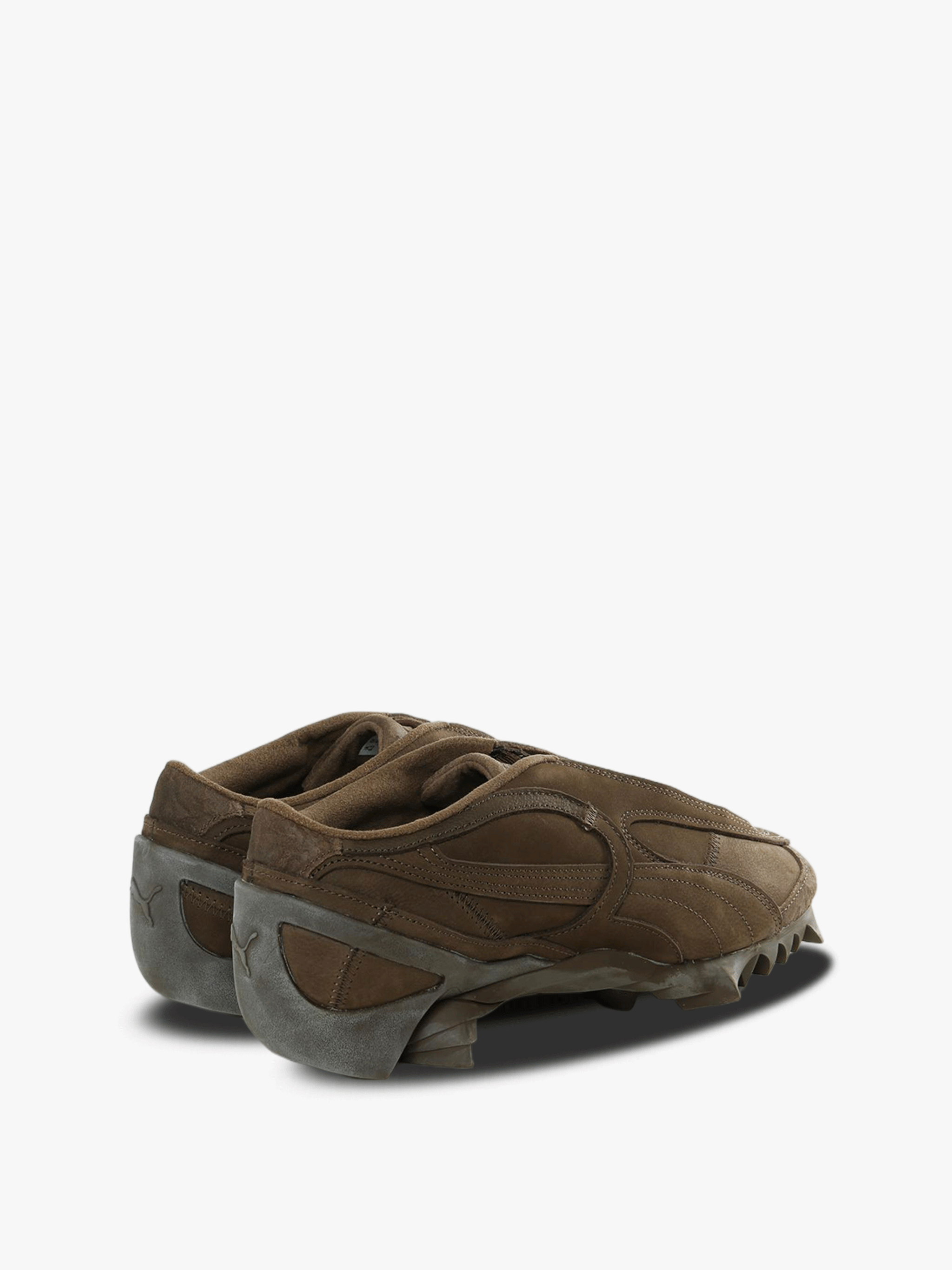 Brown sneakers, side view