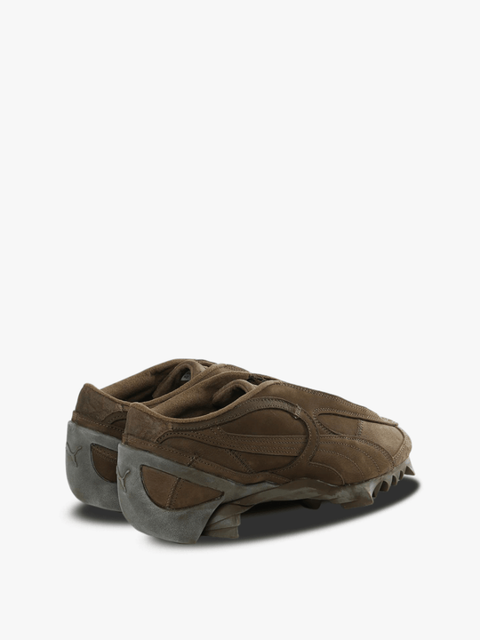 Brown sneakers, side view