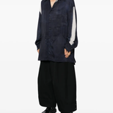 Blue shirt, full body view