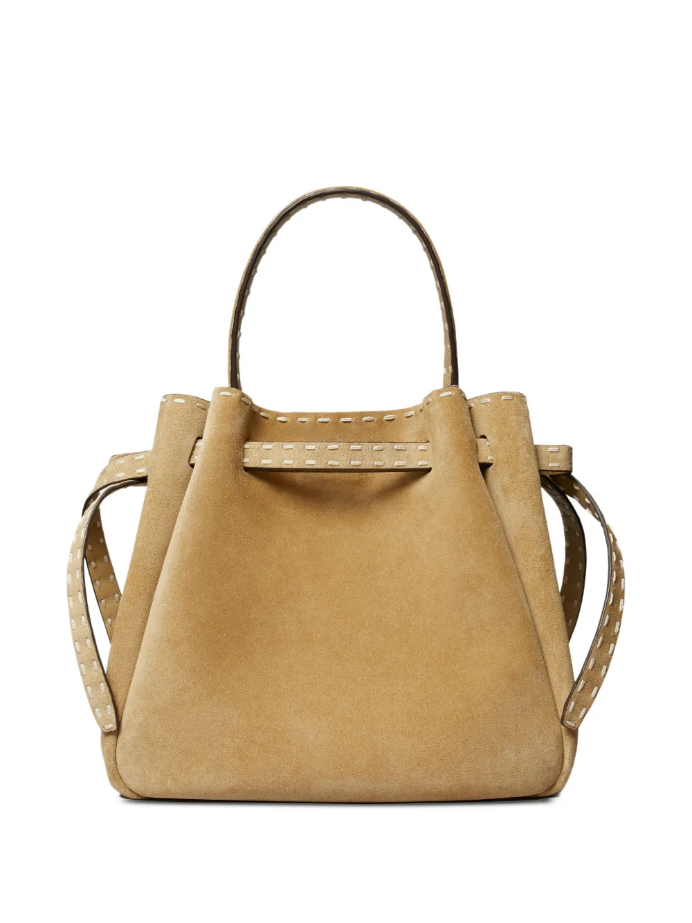Tan bags, back view