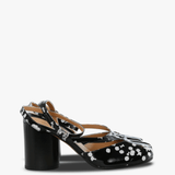 Black sandals, side view