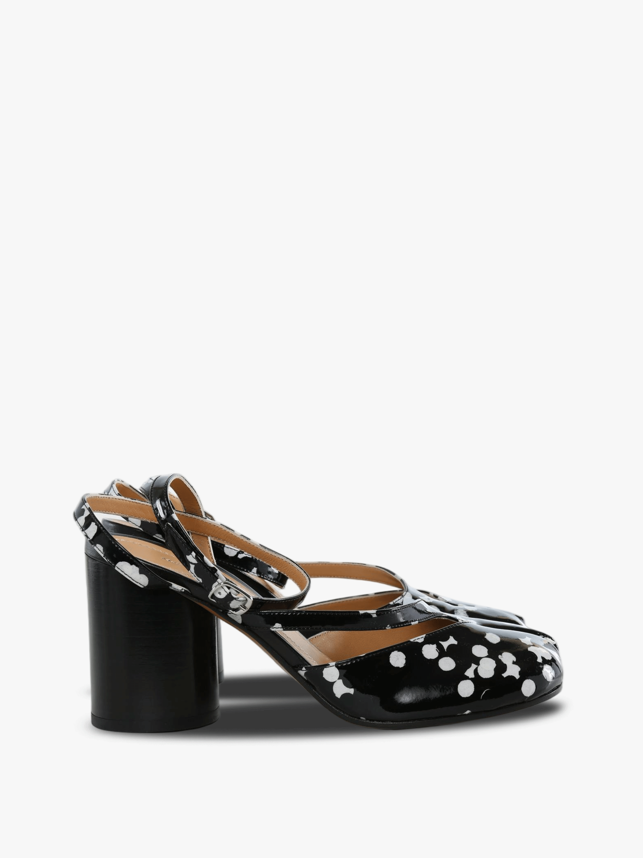 Black sandals, side view